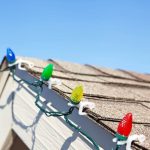 how to hang christmas lights on roof peak