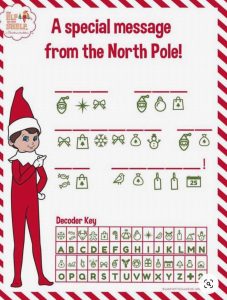 the encrypted elf on the shelf message