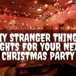 DIY stranger things lights for Christmas party