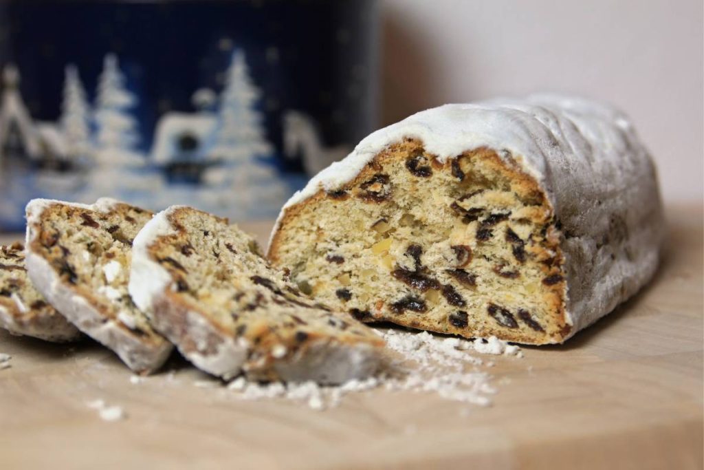 Stollen with dried fruit