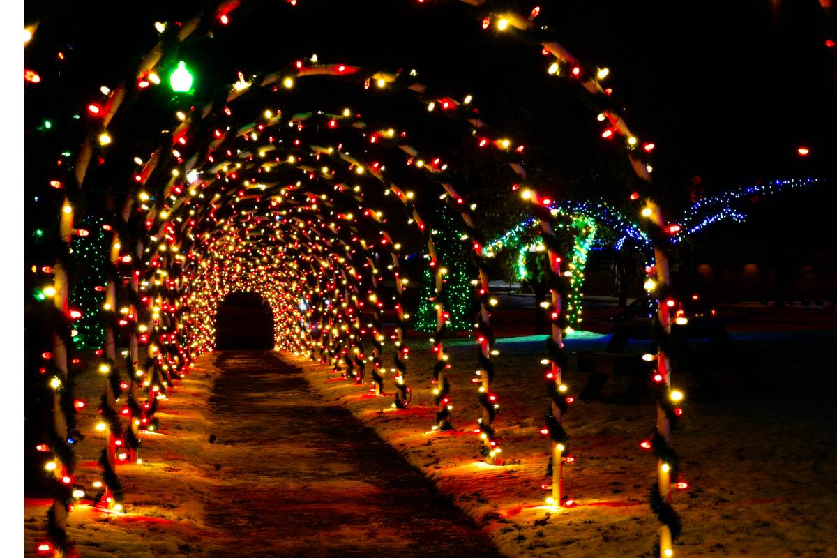 Christmas Light Driveway Arch