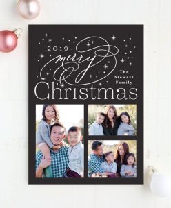 family photos on Christmas card
