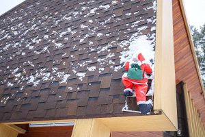 Santa Falls Off the Roof