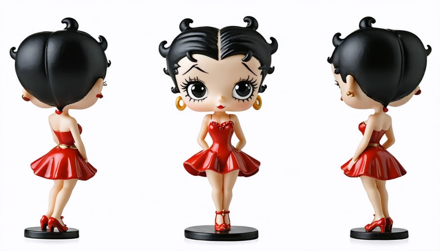 Betty Boop Q Posket collectible figure with classic red dress on display