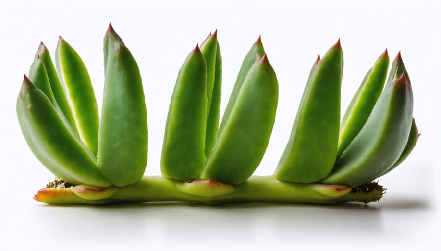 Detailed view of Christmas cactus segments showing healthy growth patterns
