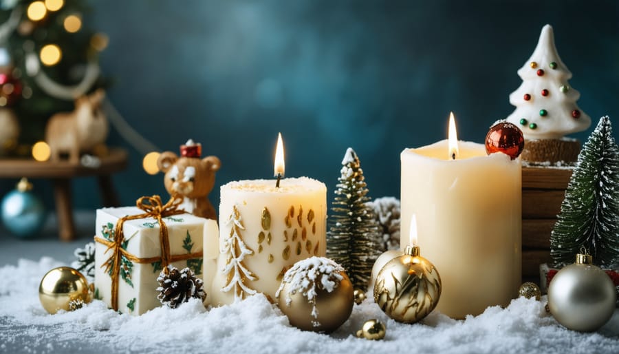 Collection of Christmas decorations representing different cultural traditions